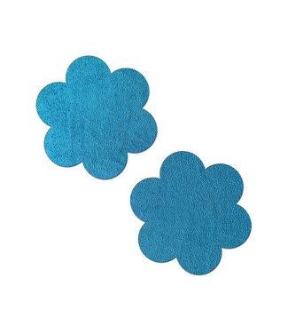 Teal Flower Reusable Nipple Covers