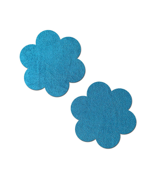 Teal Flower Reusable Nipple Covers