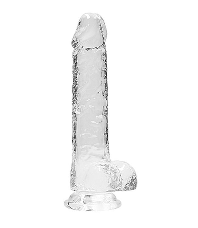 REALRoCK Crystal Clear Realistic Dildo With Balls 8in