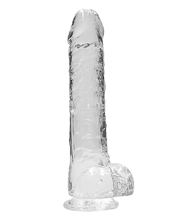 REALcock Crystal Clear Dildo With Balls 9"