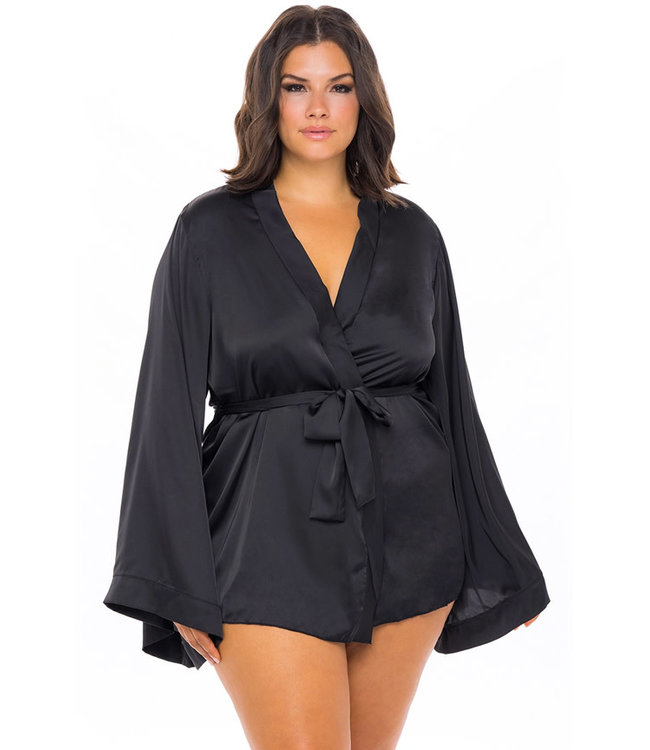 Mirielle Plus Black Robe LJ-11635X