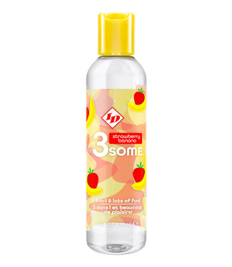 3some Strawberry Banana Water-Based Lube 4oz