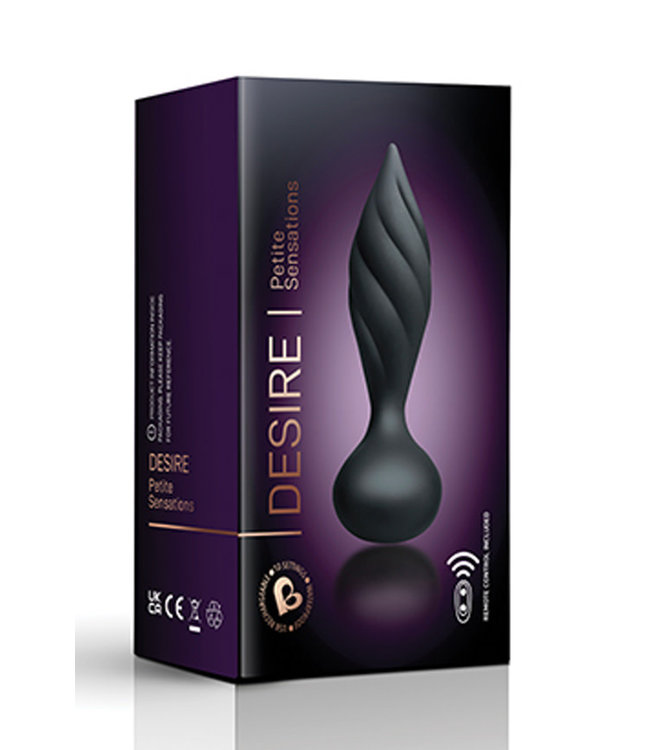 Rocks Off Petite Sensations Desire Plug w/Remote Black