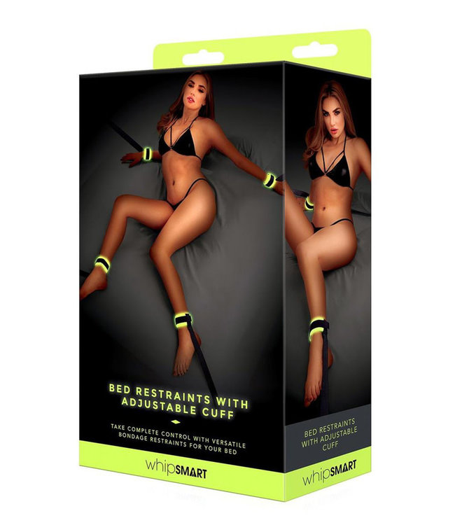 Glow in the Dark Bed Restraints with Adjustable Cuff