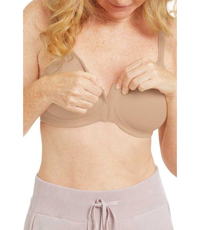 Amoena Mara Padded Wire-Free Front Closure Light Nude Bra 44741