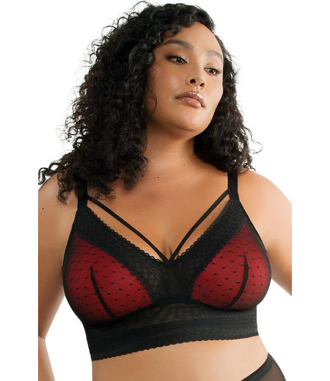 Parfait Mia Dot Wire-Free Black Bra P6011