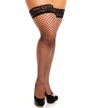 Black Mesh Fishnet Thigh Highs 50352