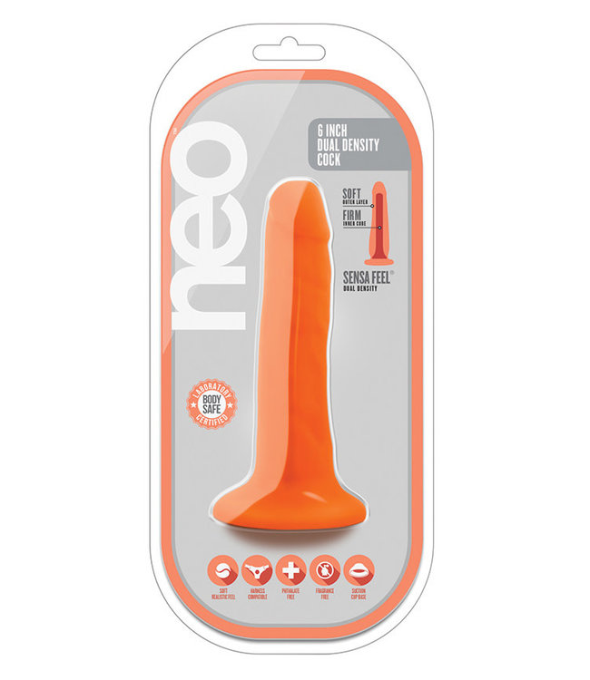 Neo Dual Density Cock Neon Orange 6"