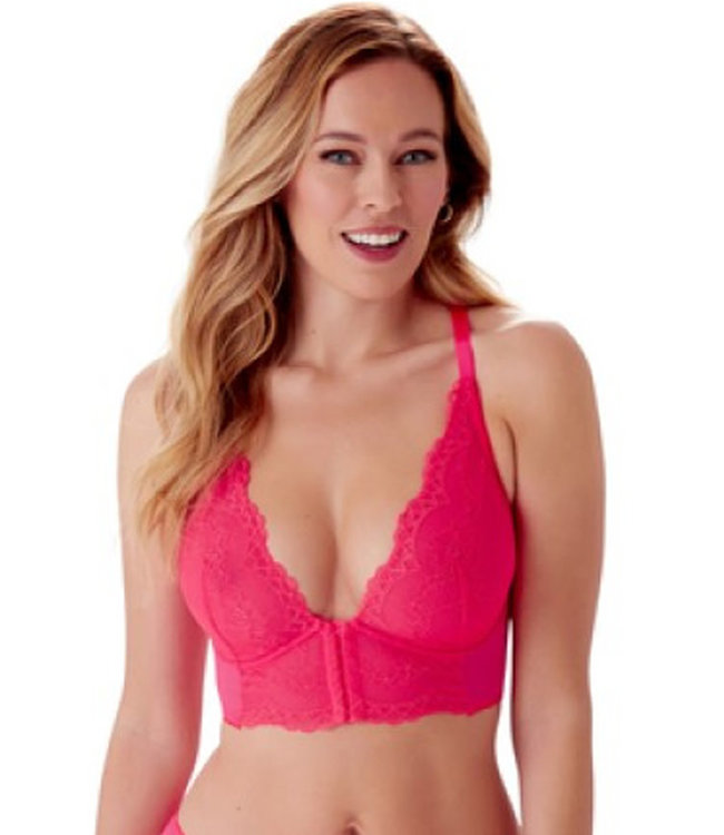 Gossard Superboost Lace Deep V Diva Pink Bra 7718