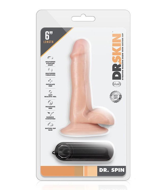 Dr. Skin Dr. Spin Gyrating Dildo 6in Vanilla