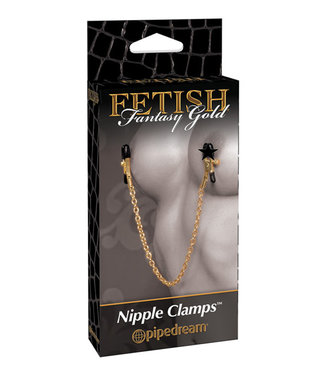 Fetish Fantasy Gold Chain Nipple Clamps Gold