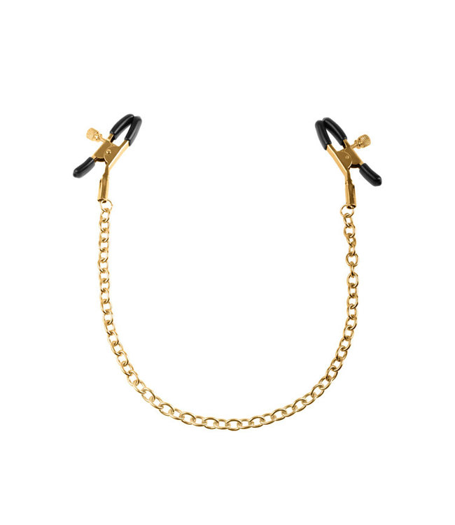Fetish Fantasy Gold Chain Nipple Clamps Gold