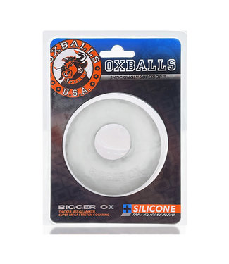 OxBalls Bigger Ox Thick Cockring Silicone TPR Clear Ice