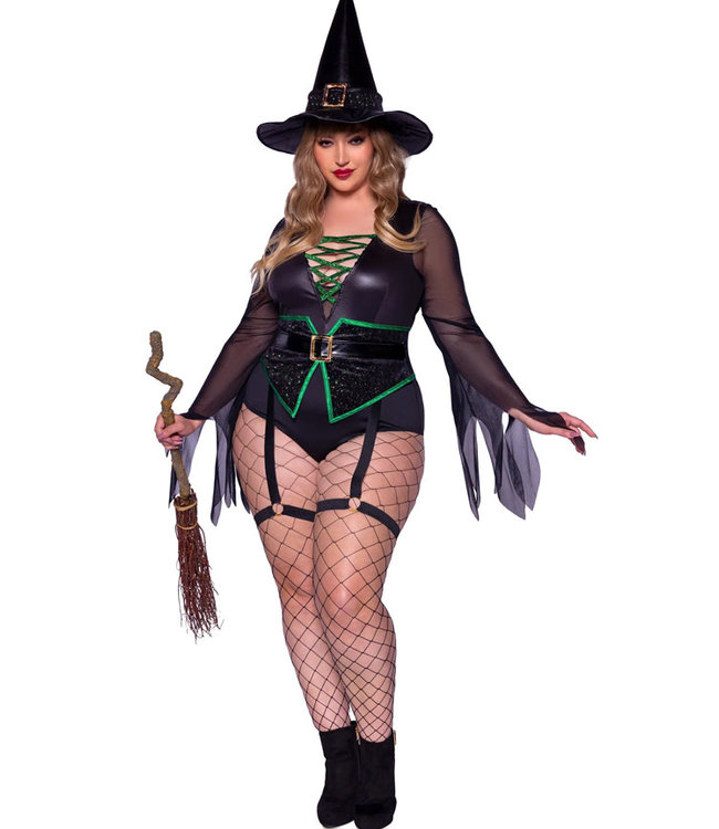 Plus Broomstick Babe Witch Costume 87148X
