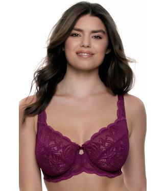 Felina Peridot Unlined Lace Black Lilly Bra 115073