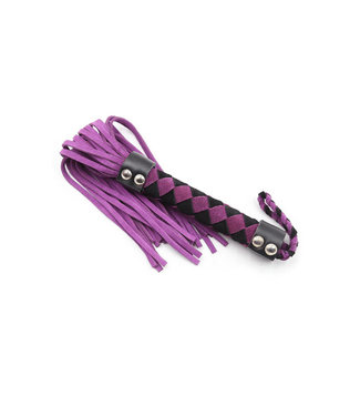 15" Leather Flogger Purple
