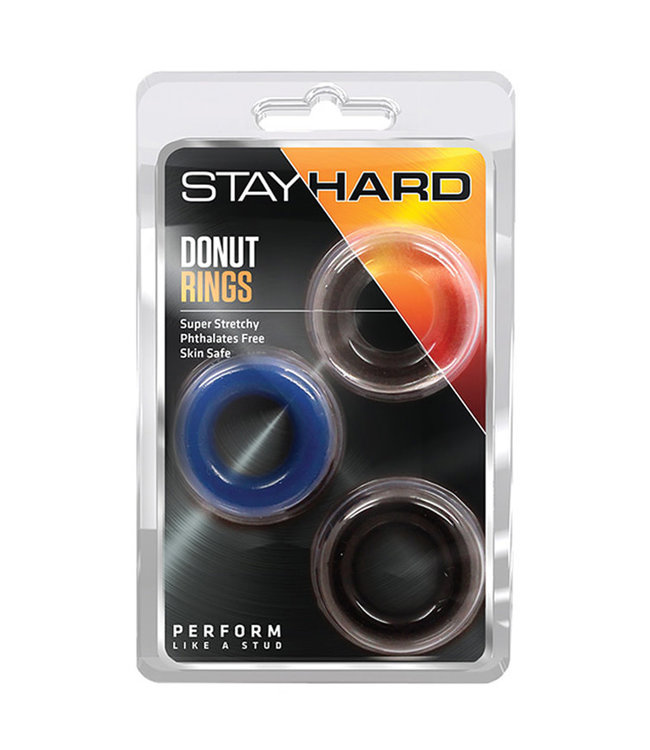 Stay Hard Donut Rings 3pk