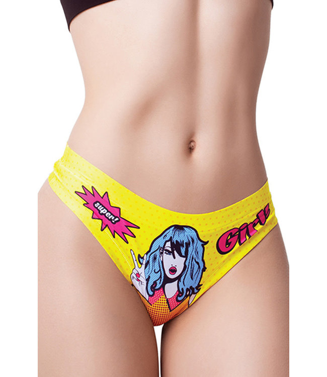 Mememe Comic Fans Printed Thong