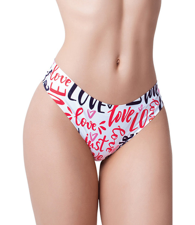 Mememe Love Message Printed Thong