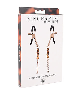 Sincerely Amber Beaded Nipple Clamps