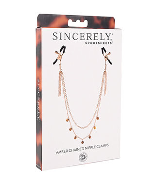 Sincerely Amber Chained Nipple Clamps