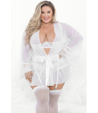 Sally Plus White Robe 24603X