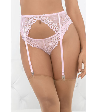 Pink Sheer Lace Garterbelt 72115G