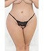 Plus Lace Pearl Crotchless Panty 72152X