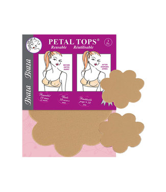 Reusable Petal Tops 1 pair Tan