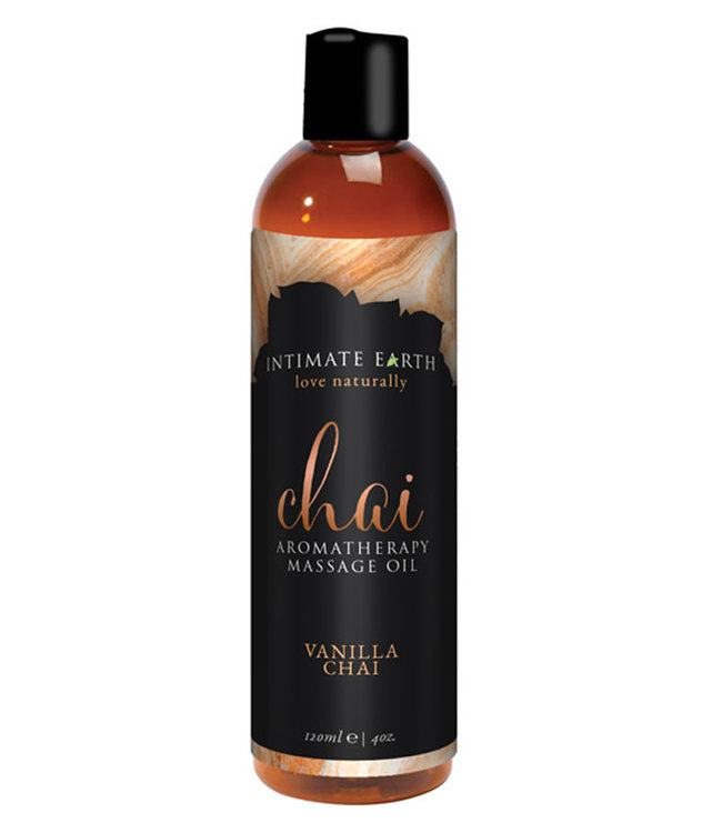 Intimate Earth Chai Massage Oil Vanilla & Chai 4oz