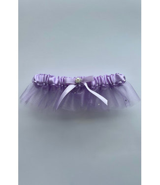 Lilac Tulle With Crystals Garter PG607/LIL