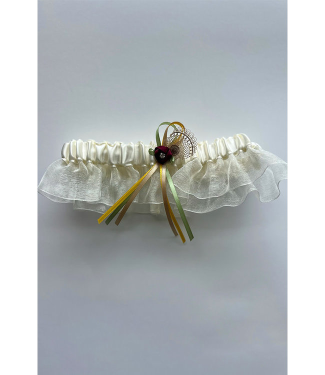 Antique White Fall Inspired Garter G-W/AUT