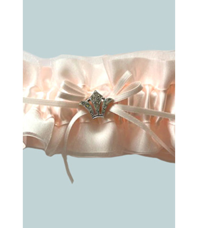Blush Rhinestone Crown Garter G-BLUSH/4-4
