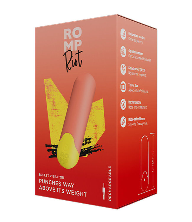 ROMP Riot Rechargeable Bullet Vibrator Light Orange