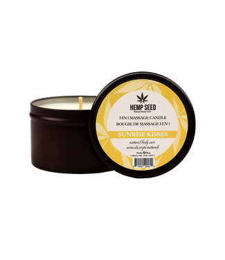 Earthly Body Hemp Seed 3-in-1 Massage Candle Sunrise Kisses 6oz
