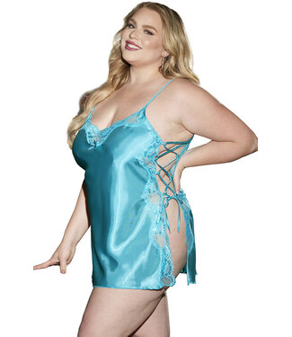 Makenzie Plus Scuba Blue Chemise X20015