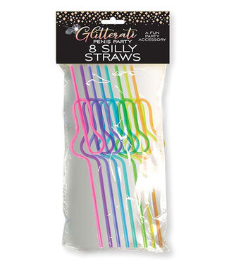 Glitterati Silly Penis Straws Set of 8