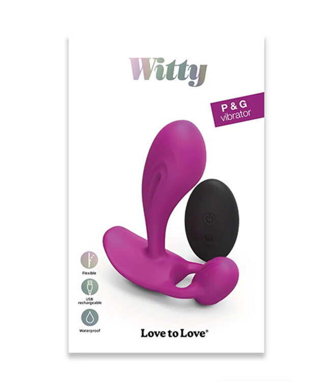 Love to Love Witty Rechargeable Remote-Controlled Silicone P & G Vibrator Sweet Orchid