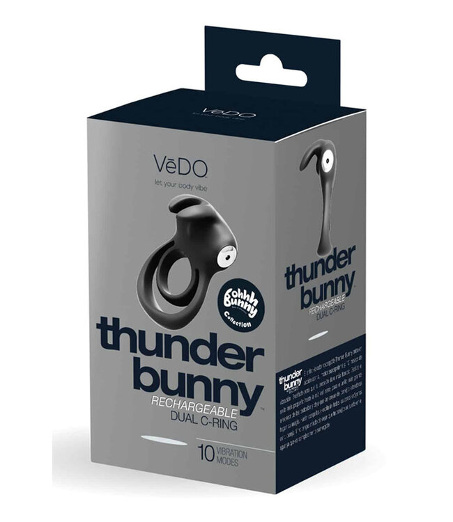 VeDO Thunder Bunny Rechargeable Dual Ring Black Pearl