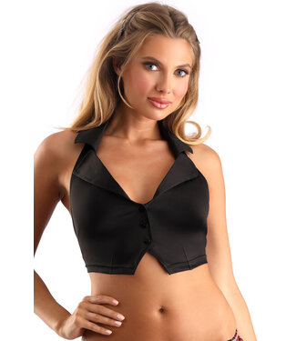 Collared Halter Top PLS1002