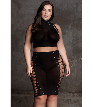 Kala Plus Size Black Set SHA005