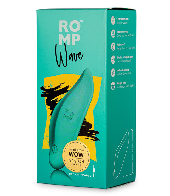 ROMP Wave Rechargeable Silicone Lay-On Vibrator Mint