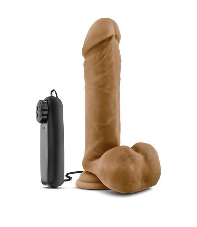 Blush Coverboy Soccer Champ 8" Vibrating Realistic Cock Mocha