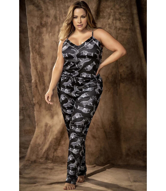 Jerri Plus Fierce Black Pajama 7523X