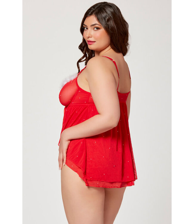 Holiday Lover Plus Red Babydoll 11575X