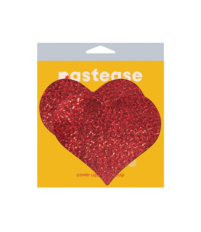 Pastease Coverage Glitter Heart Red One Size