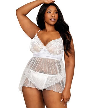 Jenelle Plus White Babydoll 13259X