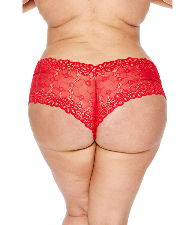 Plus Red Lace Boyshort 72110X