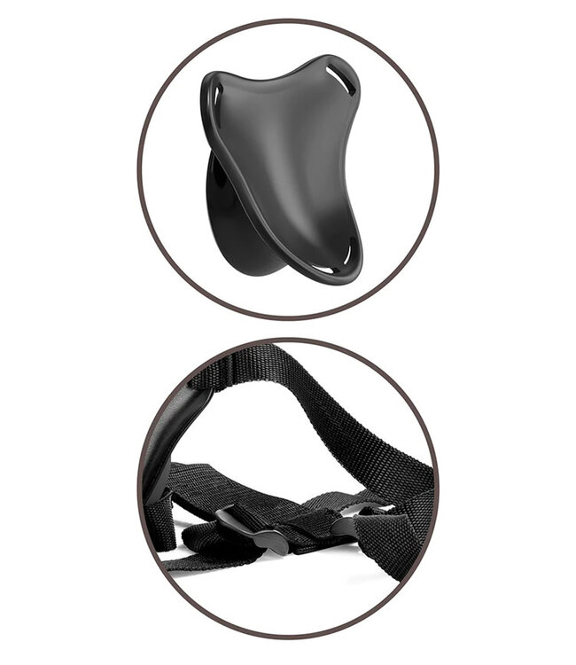 King Cock Elite Beginner's Silicone Body Dock Kit With 6 in. Realistic Suction Cup Dildo Beige/Black