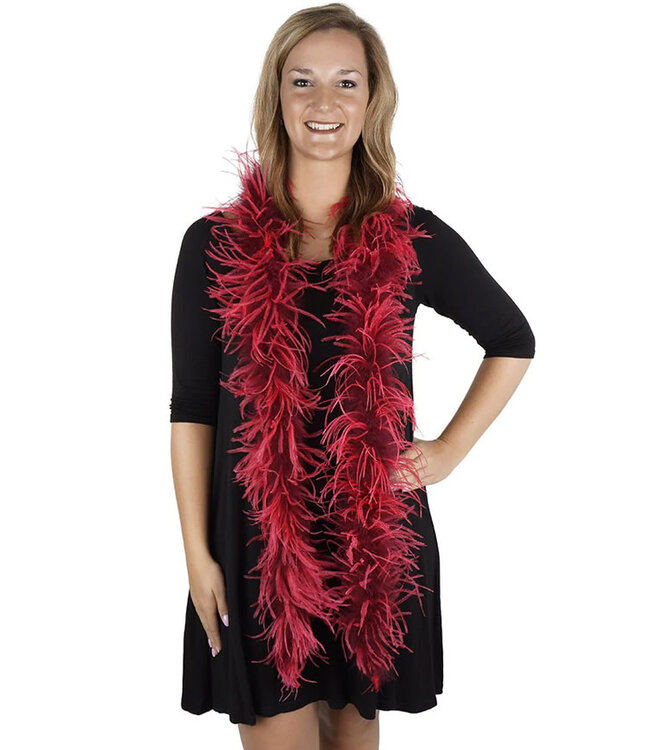 Burgundy Tango Red Marabou Feather Boa